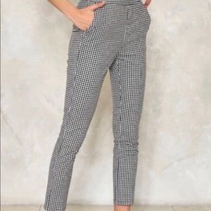 (nasty gal) lucy wang gingham trouser pants